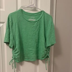 Universal Thread Green Ruched Crop Top